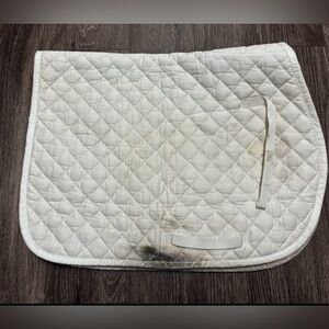 Dover Saddlery Quilted White Jump/Close Saddle Pad